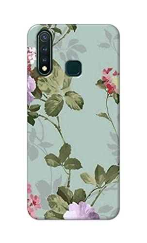 Image of Printed Hard Back Cover Case for Vivo Y19 | Vivo U3 Back Cover (Floral Painting) -1302
