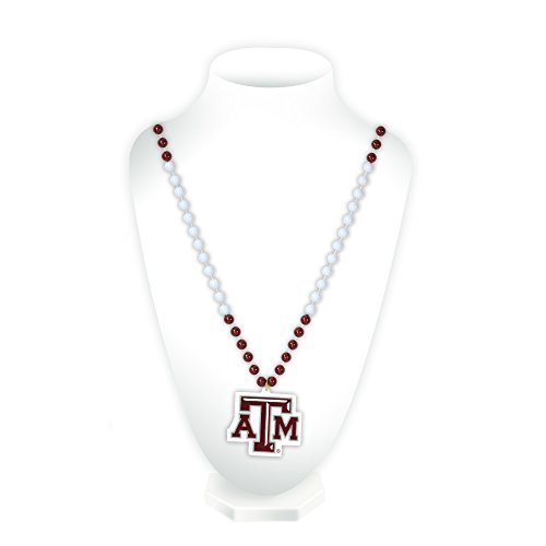 Rico Industries NCAA Texas A&M Aggies Team Logo Mardi Gras Style Beads