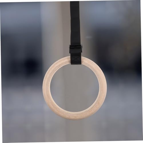 Anillas gimnásticas de madera con correas ajustables para fitness miniatura 5