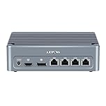 AIOPCWA N150 Mini PC 10Gbit Firewall Appliance (N100 upgrade), 2 Port 10GbE RJ45 Mini Computer with 2 x 2.5GbE i226-V LAN, Micro PC Server NO RAM/SSD/OS, USB-C, 2-NVMe, 3-Display