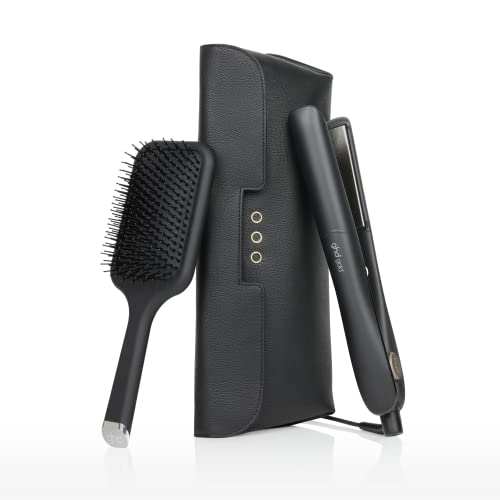 GHD - Coffret Styler Gold - Lisseur Cheveux (Noir) + Pochette Thermorésistante + Brosse