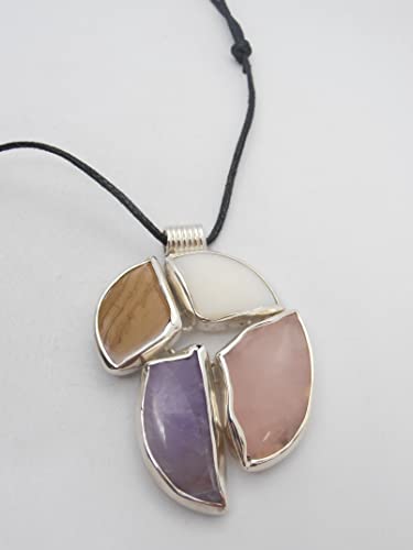 Pendentif améthyste et agate naturelle pour votre bien-être