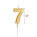 LUTER Gold Glitter Happy Birthday Cake Candles Number Candles Number 7 Birthday Candle Cake Topper Decoration for Party Kids Adults