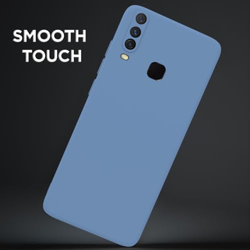 Image of Outlouders Back Cover for Vivo Y12 / Vivo Y15 / Y17 / Vivo U10 | Camera Protection | Durable Soft Matte Silicone Bumper Case (Aqua Blue)