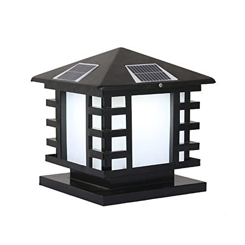 Lampe de colonne solaire outdoor étanche pour portail et balcon