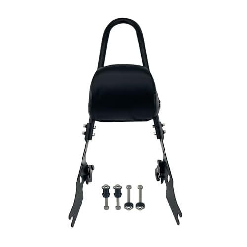 Coussin de dossier passager moto en acier noir pour Sportster XL