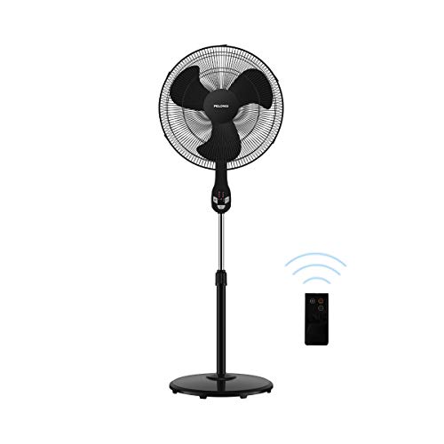 PELONIS FS45-18UR 18" Quiet Oscillating Pedestal Fan with LED Display, Remote Control, 3
