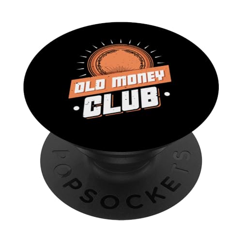 Old Money Club Aesthetics Millionaire Billionaire Rich PopSockets Swappable PopGrip, Black