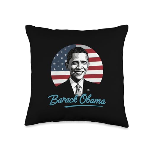 Patriotic President Barack Obama Tribute Throw Pillow