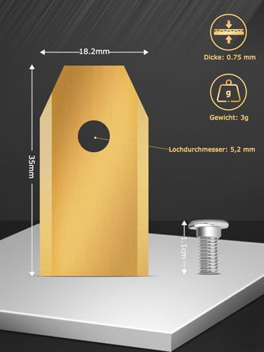 Donluhu 30 Stück Titan-Klingenmesser, Roboter-Rasenmähermesser für alle Husqvarna Automower Gardena Roboter-Rasenmähermesser