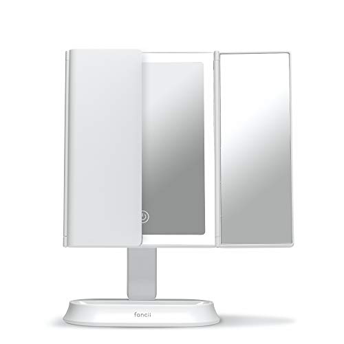 Fancii Make-up Spiegel met Natuurlijke LED Licht en 5x & 7x Vergroting - Driedelige Makeup Mirror met dimbare… - Afbeelding 3