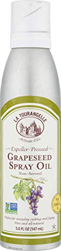 La Tourangelle, Grapeseed Oil Spray 5 Fl. Oz., High Heat, All-Natural, Artisanal, Great