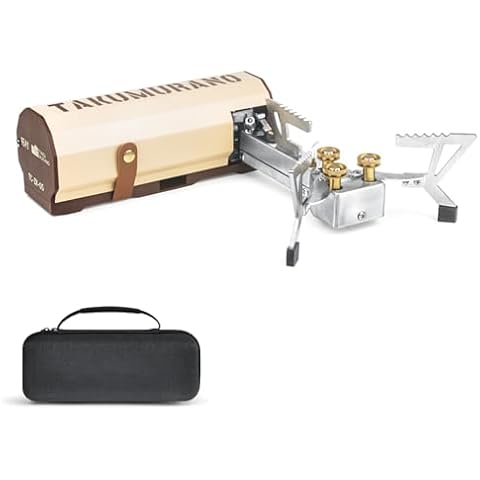 AIROKA Portable Camping Stove，6500W Butane Gas Stove, Backpacking Stove with Storage Bag for Camping, Indoor Outdoor Cooking Hiking and Picnic(khaki) Cover