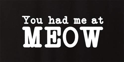 T-shirt Truck Graphic Printed T-Shirt for Men & Women | You had me at Meow | Half Sleeve T-Shirt |T-Shirts for Cat Lovers| Cat Tshirts |Round Neck T Shirt | 100% Cotton T-Shirt | Quote T-Shirt