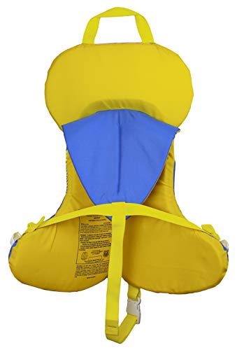 Stohlquist Waterware Toddler Life Jacket Coast Guard Approved Life Vest for Infants, Blue/Yellow, 8-30 Pounds