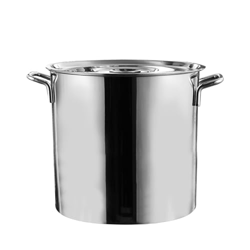 Marmite à soupe 70L en acier inoxydable à fond épais avec son couvercle hermétique