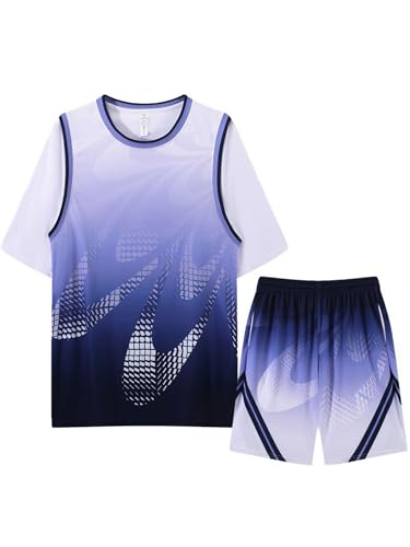Boys Girls Piece Basketball Jersey Outfits With Athletic Shorts Set For Basketball Football Training2