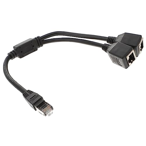 Yardenfun Ethernet Cable Splitter 1 Male to 2 Female Ports Network Adapter for Ethernet Splitter for Two Computers Net Cable