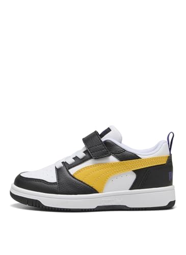 PUMA Unisex Kinder Rebound V6 Lo Ac+ Ps Sneaker, Black Yellow...