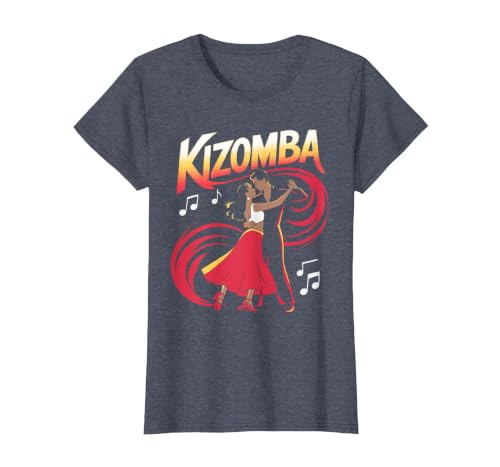 Kizomba Dancing Dancer Bachata Angola Dance Urban Kiz T-Shirt, Women, Heather Blue, Medium