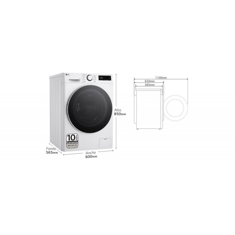 Lavadora LG F4WR6009A0W 9KG 1400RPM