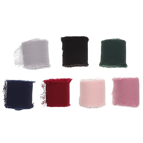 Rubans à franges en mousseline colorés pour décoration de table bohème