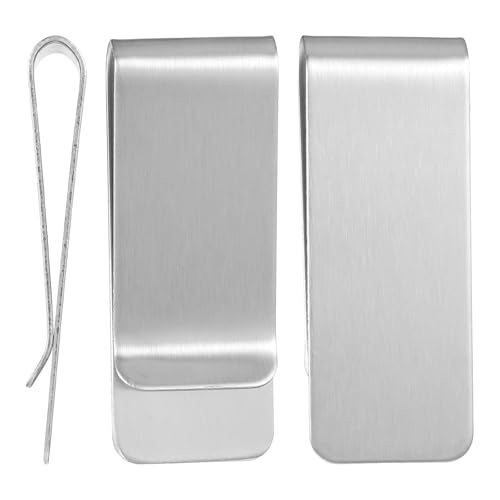 8Pcs Stainless Steel Money Clips, Small Slim Cash and Credit Clips, Minimalist Metal Pocket Wallet Holder for Women, Men Business Card (Silver)3
