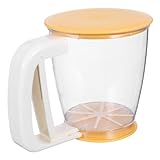 Ipetboom Tamizador de Harina Manual con Malla Fina y Tapa Colador Semiautomático para Repostería Práctico y Fácil de Limpiar para Hornear Casa y Negocios Pequeños