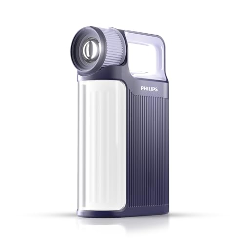 Image of PHILIPS Emergency Light Rechargeable, 4000mAh LED Torch Light, 1000LM Flashlight with Telescopic Zoomable, 325M Range, 10W Power, IP44 Waterproof, Emergency Lantern for Home, Camping and Emergency