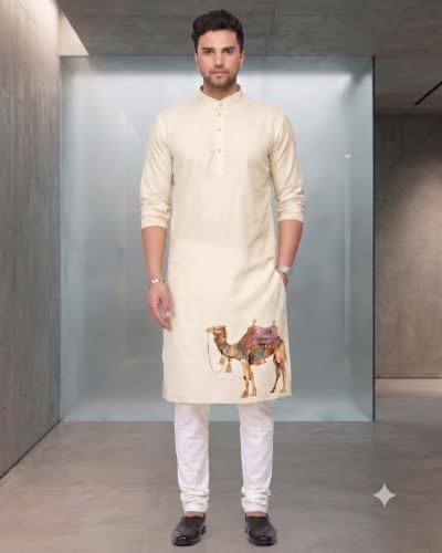 Image of Men's Digital Printed Kurta for Festival