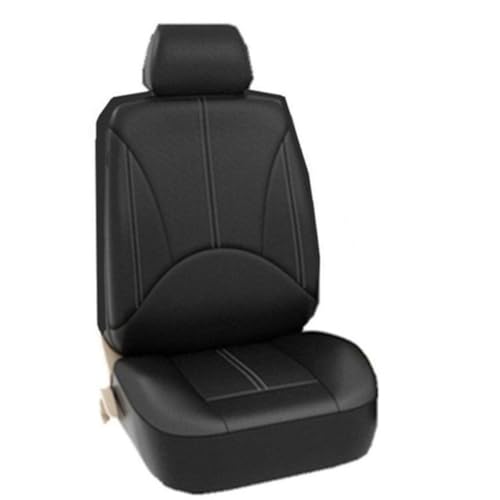 Housse de siège auto en cuir PU Toyvian 4 pièces noir pour voiture et camion
