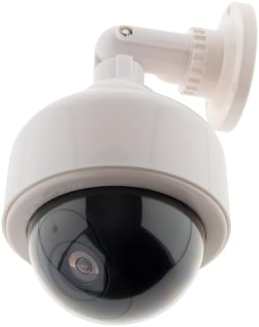Otio - Outdoor Fake Surveillance Camera with LED - White - Elegan...