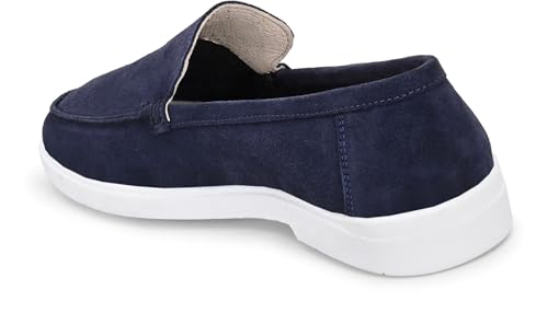 Image of Men Classic Suede Leather Loafers - Cushioned Comfort, Durable Sole & Everyday Luxury