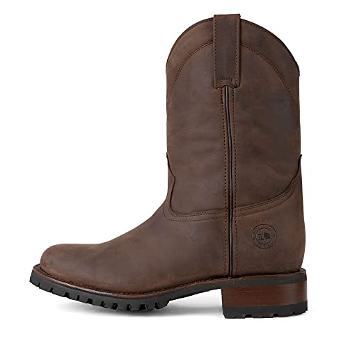 Men's Track Sole Leather Roper Boot Style 1000