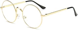 BOJOD Round Glasses Retro Metal Frame Clear Lens Vintage Glasses for Men Women