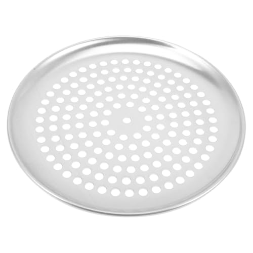 UKCOCO Bandeja para Pizza de Aleación de Aluminio con Sartén Perforada para Horno Molde para Pizza Utensilios para Hornear Crujiente y Uniforme