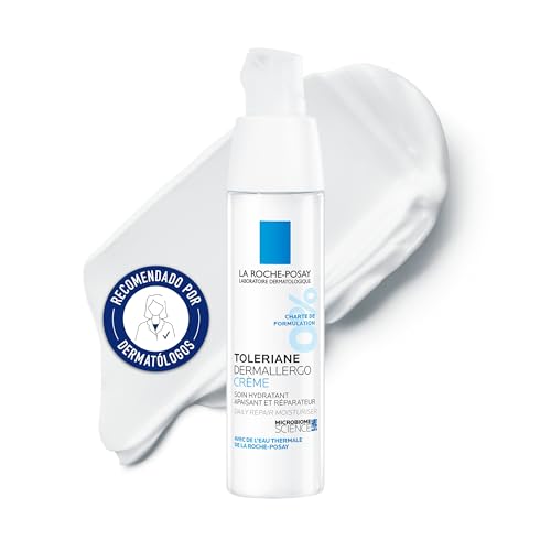 La Roche Posay Gesichtscreme, Für zu Allergien neigende Haut, Reduziert Rötungen, Mit Sphingobioma und Neurosensine, Ohne Duftstoffe und Alkohol, Dermallergo Creme, Toleriane, 40 ml