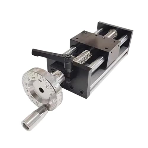 Metal Ball Screw nut end Processing Linear Guide Manual Sliding Table 100-500mm Stroke Ballscrew SFU1204 Graduated Hand Wheel Double Optical 3D Printer(500mm)