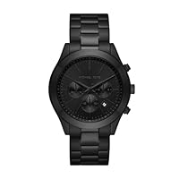 Michael Kors Slim Runway Chronograph Black Stainless Steel Men's Watch (Model: MK8919)
