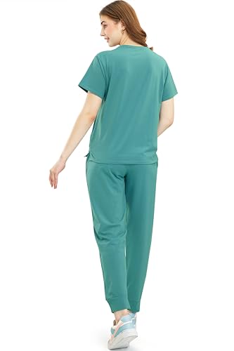 Image of ZEYO - Women's Cotton Typography Printed Night Suit Set of Top & Pajama Set