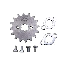 Trkimal Motorcycle 420-16T Front Sprocket 17mm for 50cc 70cc 90cc 110cc 125cc Dirt Pit Bike Mini Bike TaoTao Roketa Coolster Sunl Lifan Loncin ATV Quad 4 Wheeler Moped 420-16T, 17MM