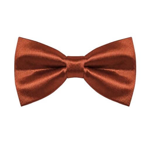 Image of YourTies Bow Ties for Men Pretied Bowties Solid Color Satin Bow Tie Formal Business Tuxedo Wedding Party Prom