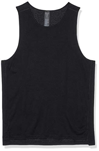 Amazon Brand - Peak Velocity Men's Tech Stretch Hybrid Tank Top, black, Large