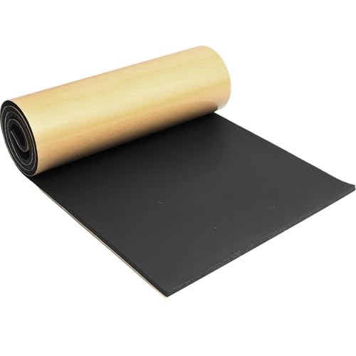Image of Closed Cell Insulation Neoprene Foam Sheet, 12 in x 59 in x 3 /4 in Soundproof Foam Rubber Sheet with Adhesive, Multi-Function Waterproof Foam Padding
