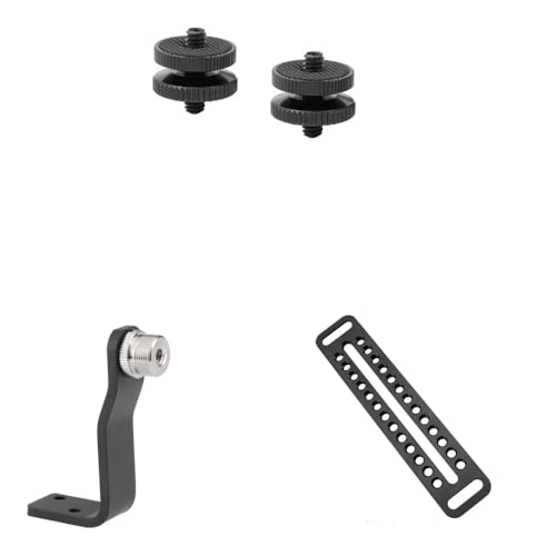 Image of CAMVATE 1 /4 inch-20 Male Thread Screw + Long Cheese Plate + Microphone Screw Adapter 5 /8'' Male to 1 /4'' Female