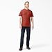 Dickies Men's Short Sleeve Heavyweight Crew Neck Pocket T-Shirt, Rustic Red Sing, Medium