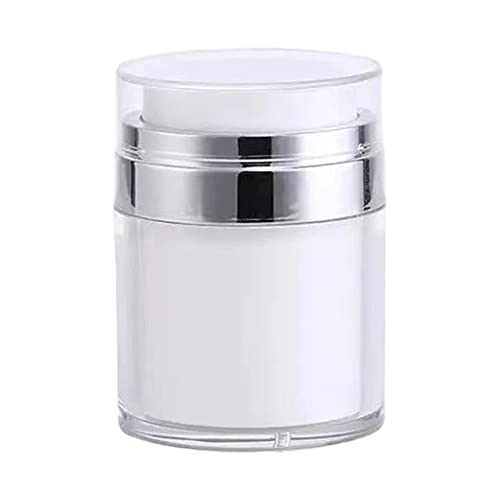 50ml Airless Pump Jar Airless Pump Container Airless Pump Bottle Vacuum Press Pump Bottle Empty Pump Bottles Empty Travel Pump Dispenser Empty Cosmetic Jars Refillable Travel Cream Bottle