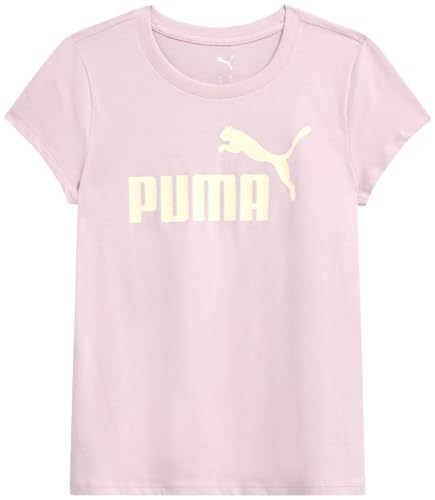PUMA Girls T-Shirt - Core Logo T-Shirt for Girls - Basic Athletic Crewneck Short Sleeve Tee (7-16)
