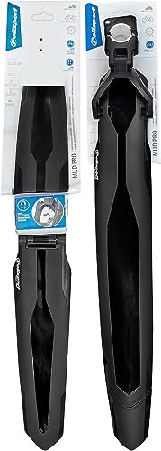 Polisport 8624500001   Guardabarros Delantero y Trasero Mud Pro 2 Piezas Universal para Bicicletas Mountain Bike y Mountain Bike electricas con Ruedas de 26’’ a 29’’ en Color Negro