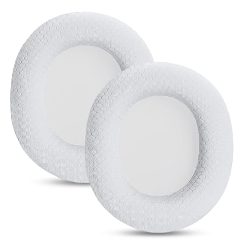 Cojines para SteelSeries Arctis 7/9 Auriculares (No Compatible con Nova), Color Blanco | Cubiertas de Tela Transpirable para Arctis 7/7+/7P/7X, Arctis Pro, Arctis 9/9X, Arctis 5/3/1, Arctis Prime miniatura 6